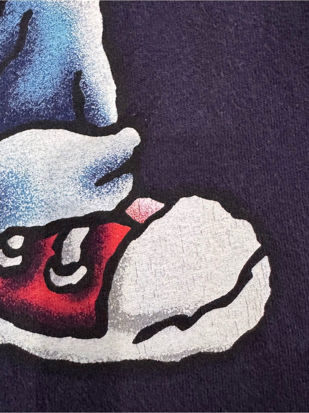 Vintage 90s Joe Cool Snoopy Giant Graphic Tee Syndicate Peanuts Navy Large Rare - Picture 6 of 6